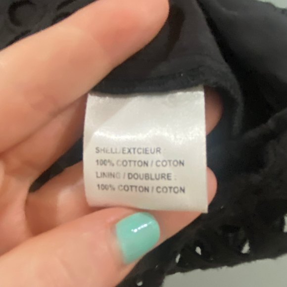 Pam & Gela Black Eyelet Dress With Ruffle Sleeve 4 - Picture 9 of 10